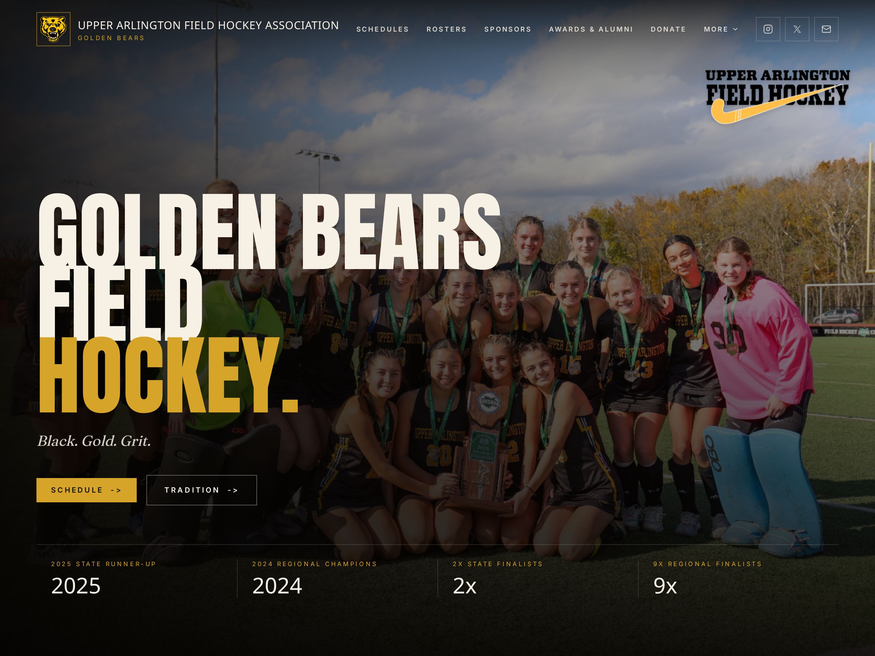 Upper Arlington Field Hockey program site built on ProgramsHQ